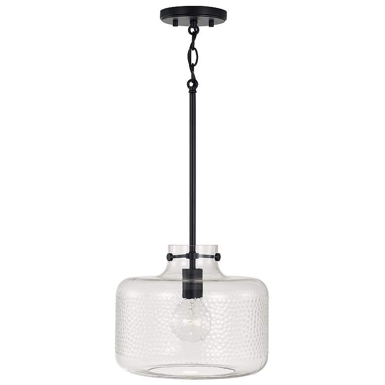 Image 2 Capital Lighting Brighton 1 Light Pendant Matte Black