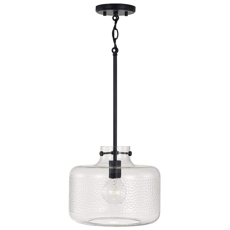 Image 1 Capital Lighting Brighton 1 Light Pendant Matte Black