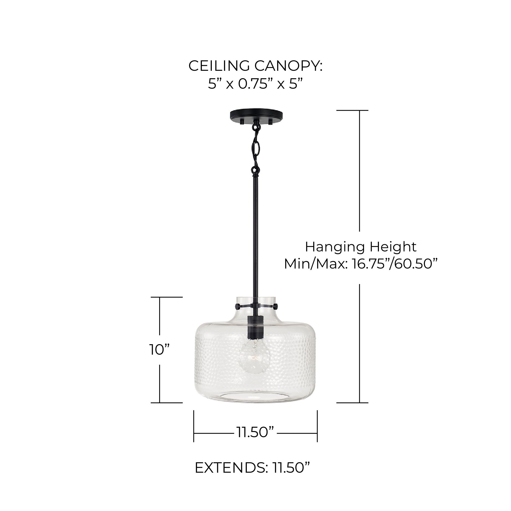 Image 5 Capital Lighting Brighton 1 Light Pendant Matte Black more views