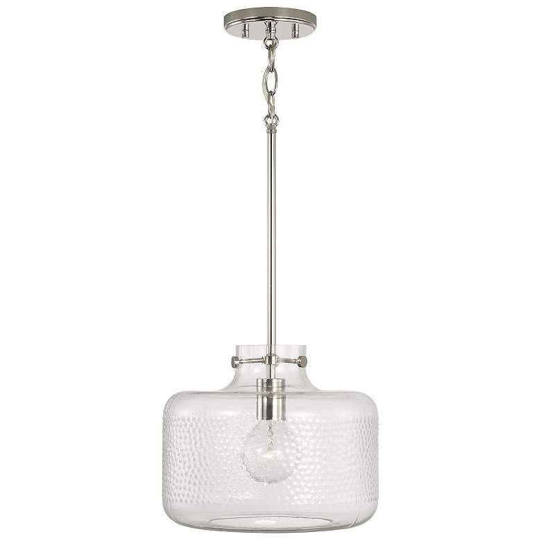 Image 1 Capital Lighting Brighton 1 Light Pendant Polished Nickel