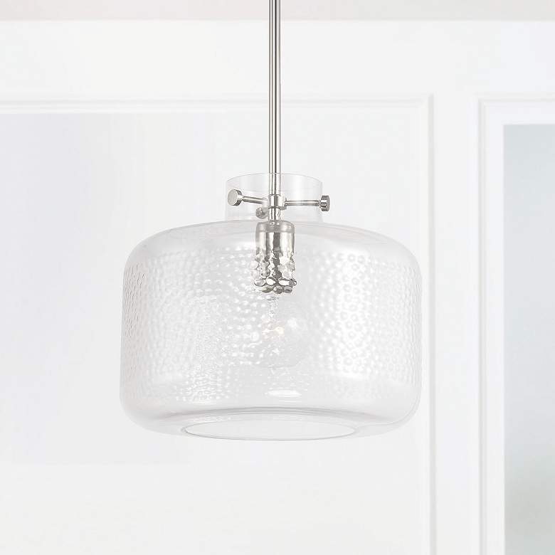 Image 1 Capital Lighting Brighton 1 Light Pendant Polished Nickel