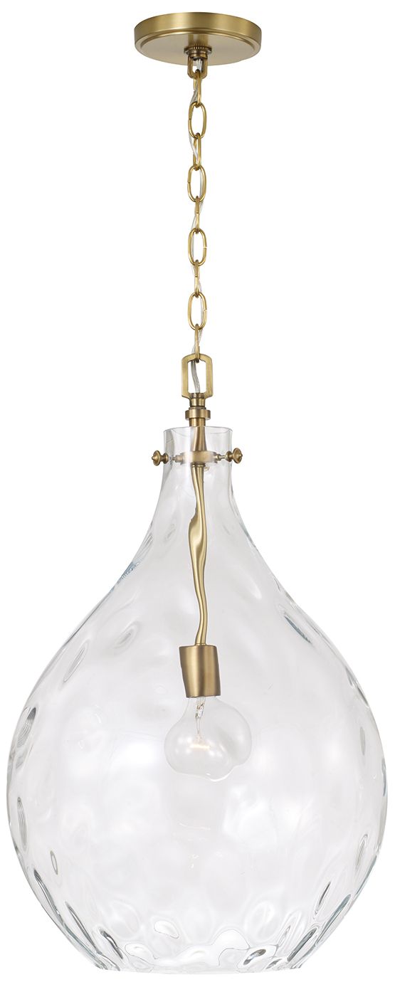 Image 2 Capital Lighting Bristol 1 Light Pendant 15" Aged Brass