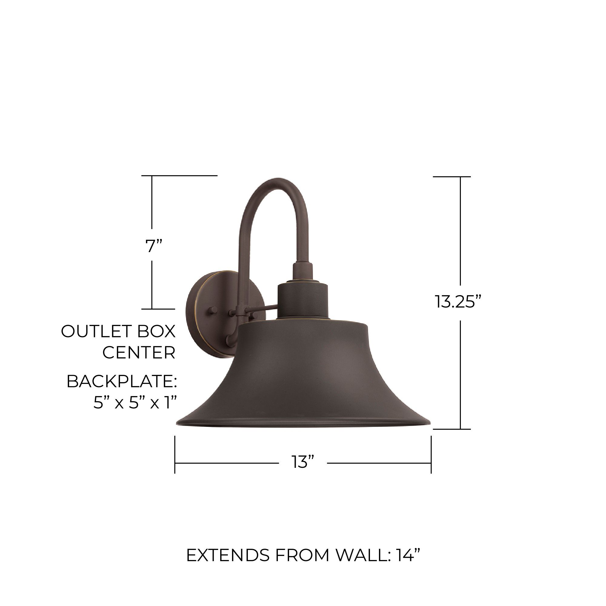 Thumbnail2 of Capital Lighting Brock 1 Light Outdoor Wall-Lantern Oiled Bronze more views