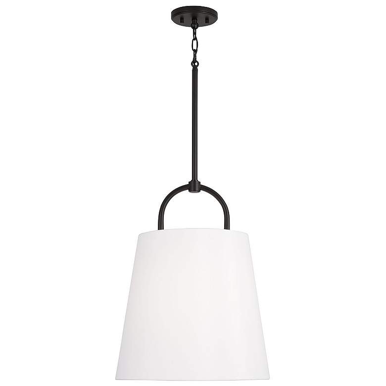 Image 1 Capital Lighting Brody 16" Wide 1-Light Matte Black Pendant