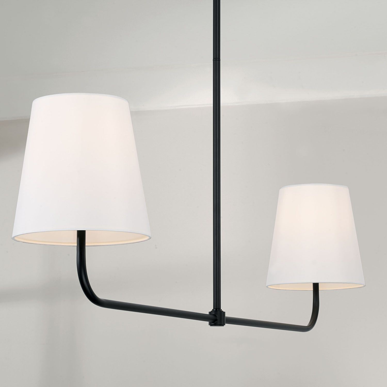 Image 3 Capital Lighting Brody 2 Light Linear Chandelier 50" Matte Black more views