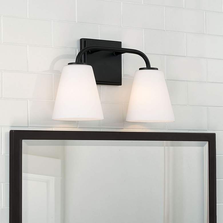 Image 3 Capital Lighting Brody 2 Light Vanity Matte Black more views