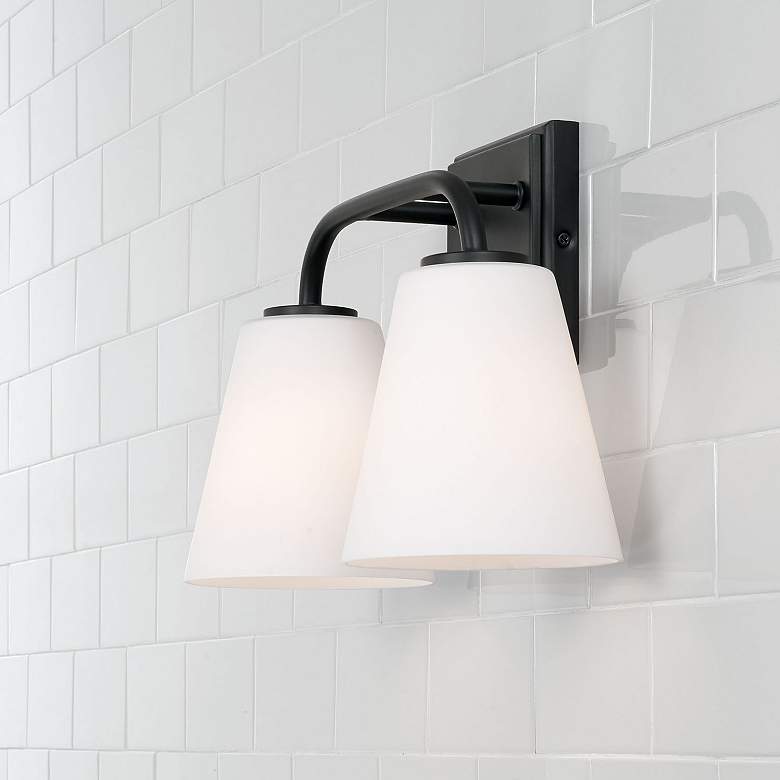 Image 4 Capital Lighting Brody 2 Light Vanity Matte Black more views