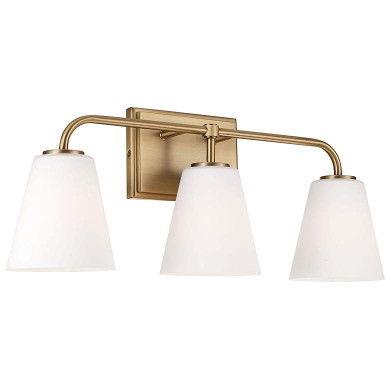 Image 1 Capital Lighting Brody 3 Light Vanity Aged Brass