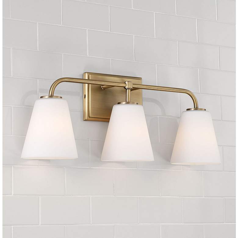Image 1 Capital Lighting Brody 3 Light Vanity Aged Brass