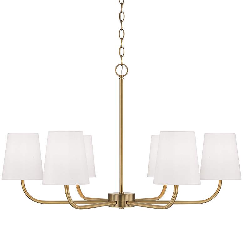 Image 2 Capital Lighting Brody 34 1/2" Wide Aged Brass 6-Light Chandelier