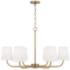 Capital Lighting Brody 34 1/2" Wide Aged Brass 6-Light Chandelier