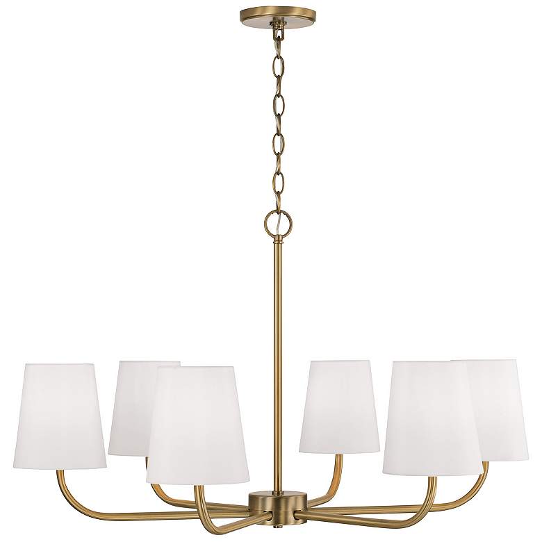Image 4 Capital Lighting Brody 34 1/2" Wide Aged Brass 6-Light Chandelier more views