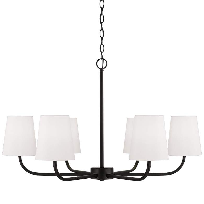 Image 2 Capital Lighting Brody 34 1/2" Wide Matte Black 6-Light Chandelier