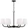 Capital Lighting Brody 34 1/2" Wide Matte Black 6-Light Chandelier