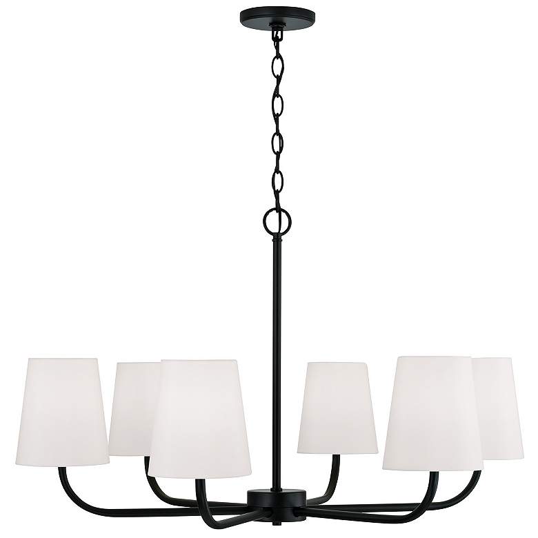 Image 4 Capital Lighting Brody 34 1/2" Wide Matte Black 6-Light Chandelier more views