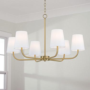 Capital Lighting Brody 34 1/2" Wide Aged Brass 6-Light Chandelier