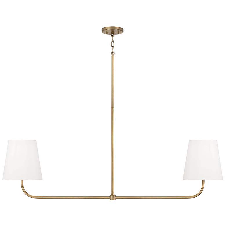 Image 2 Capital Lighting Brody 50" Wide Aged Brass Kitchen Island Light