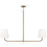 2_Capital Lighting Brody 50" Wide Aged Brass Kitchen Island Light