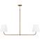 Capital Lighting Brody 50" Wide Aged Brass Kitchen Island Light