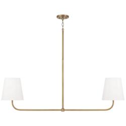Capital Lighting Brody 50" Wide Aged Brass Kitchen Island Light