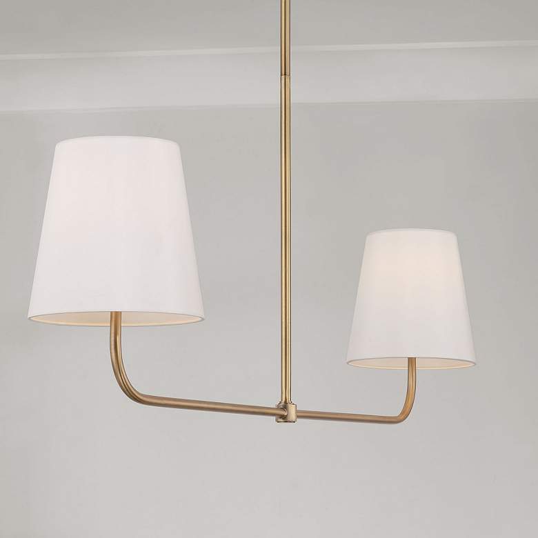 Image 3 Capital Lighting Brody 50" Wide Aged Brass Kitchen Island Light more views