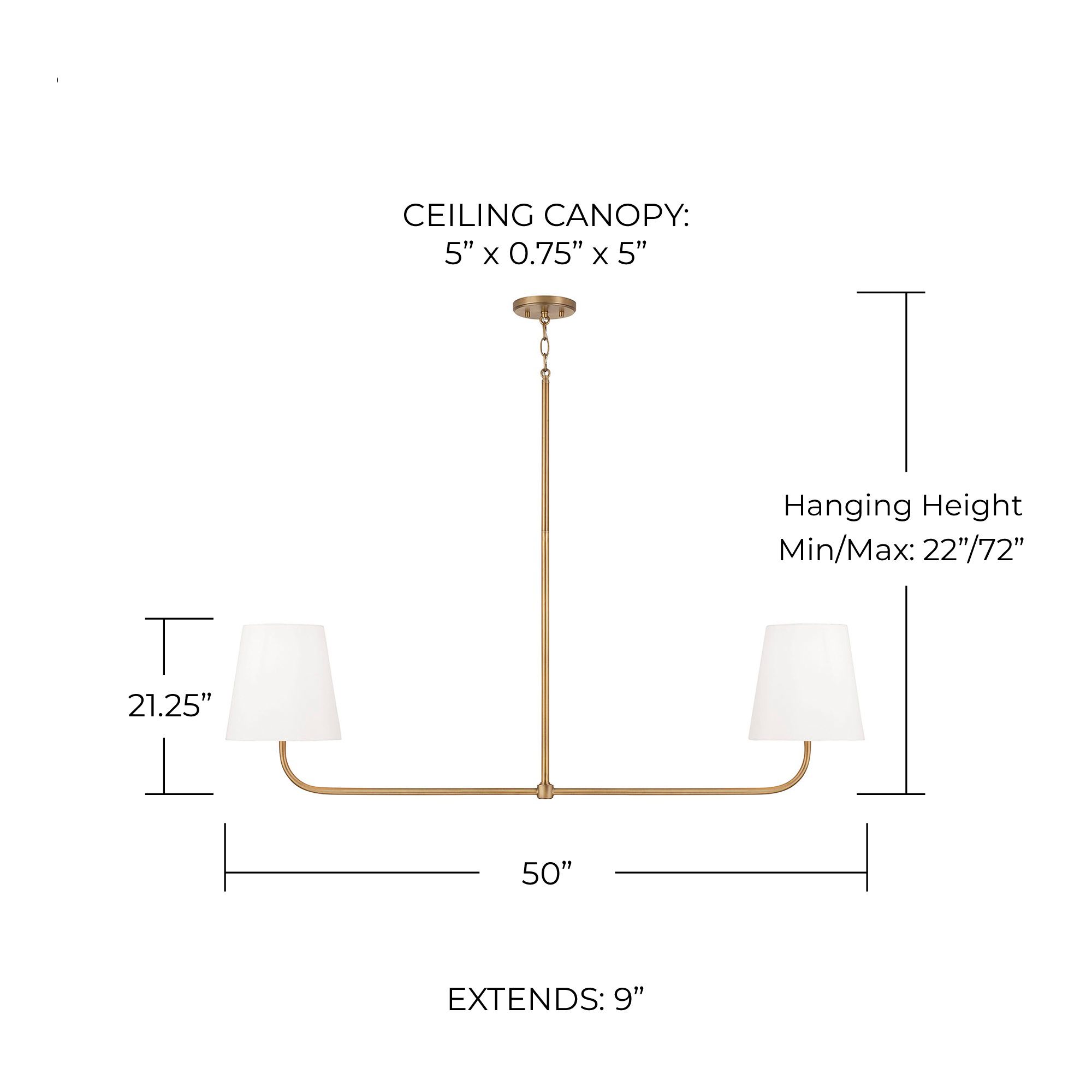 Image 5 Capital Lighting Brody 50" Wide Aged Brass Kitchen Island Light more views