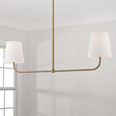 Capital Lighting Brody 50" Wide Aged Brass Kitchen Island Light
