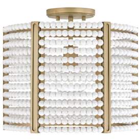Image1 of Capital Lighting Brynn 1 Light Semi-Flush Aged Brass Painted