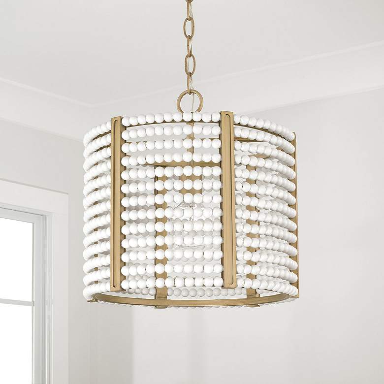 Image 4 Capital Lighting Brynn 1 Light Semi-Flush Aged Brass Painted more views