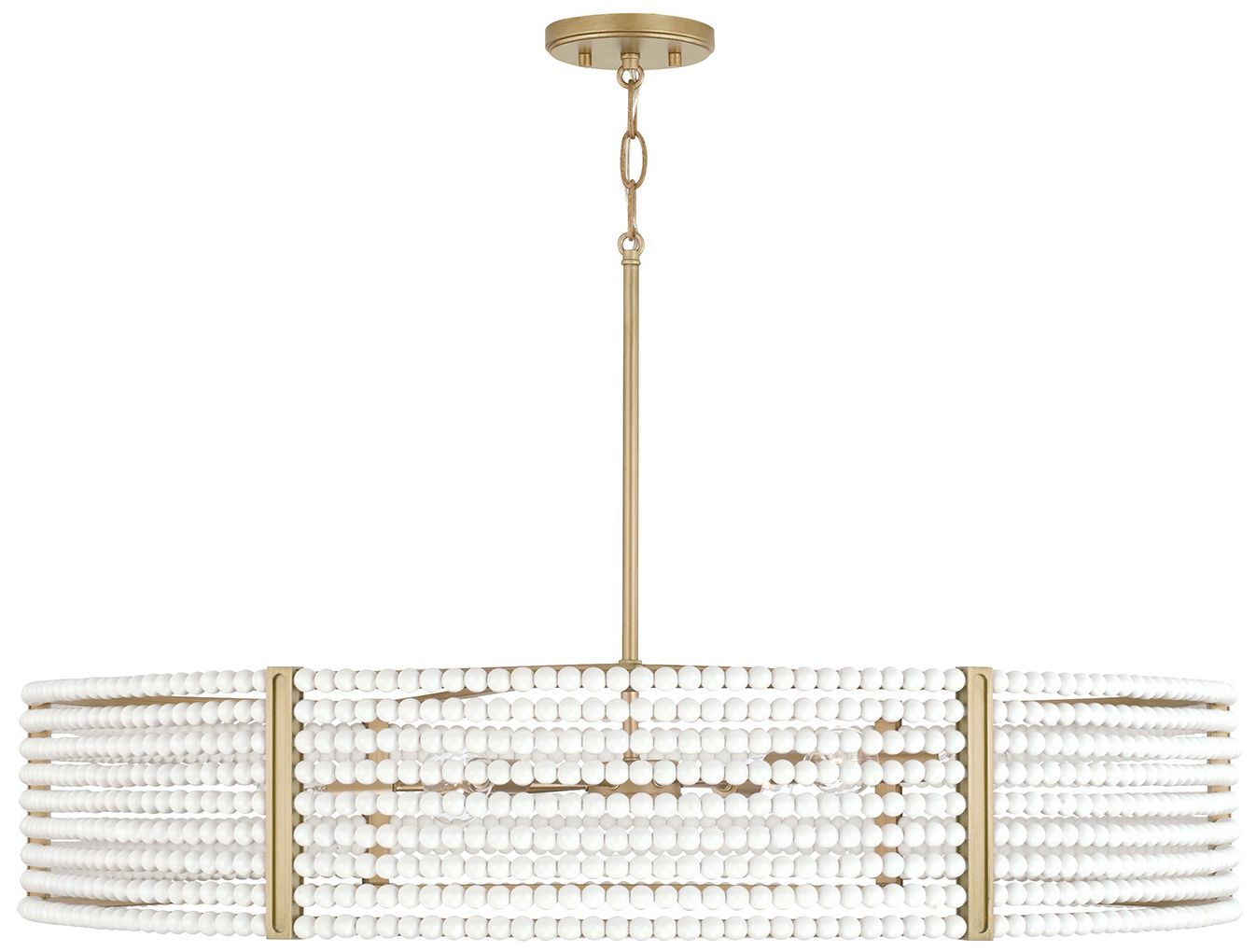 Capital Lighting Brynn 6 Light Chandelier 35.25" Aged Brass Painted