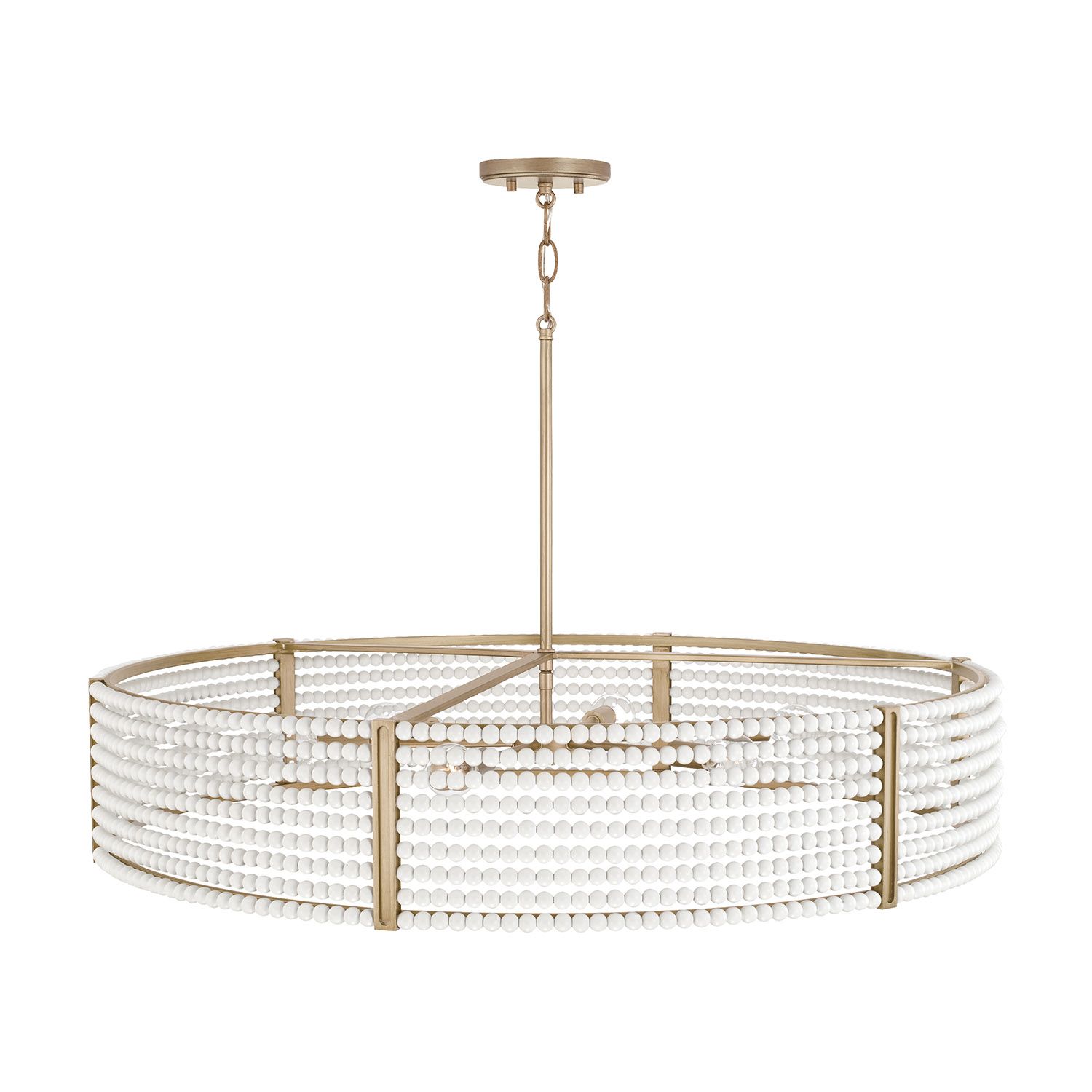 Image 4 Capital Lighting Brynn 6 Light Chandelier 35.25" Aged Brass Painted more views