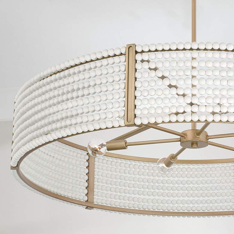 Image 3 Capital Lighting Brynn 6 Light Chandelier Aged Brass Painted more views