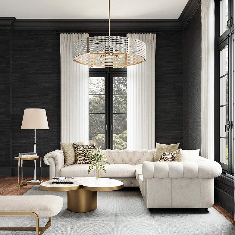 Image 4 Capital Lighting Brynn 6 Light Chandelier Aged Brass Painted more views
