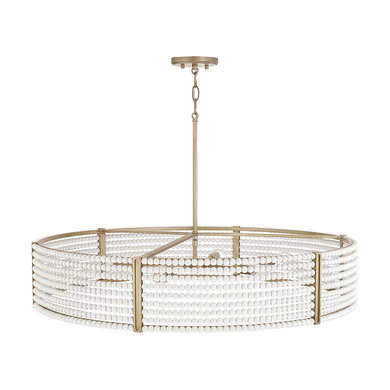 Image 5 Capital Lighting Brynn 6 Light Chandelier Aged Brass Painted more views