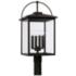 Capital Lighting Bryson 4 Light Outdoor Post-Lantern Black