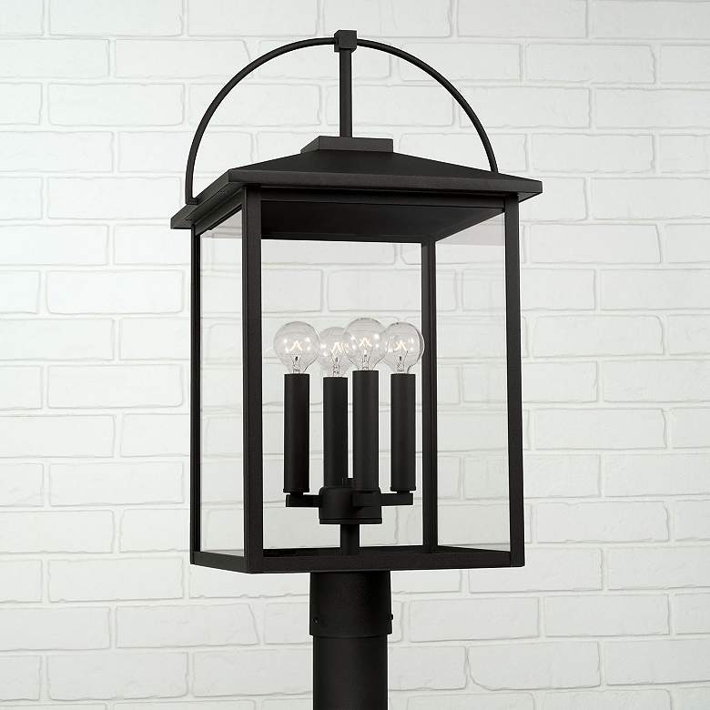 Image 1 Capital Lighting Bryson 4 Light Outdoor Post-Lantern Black
