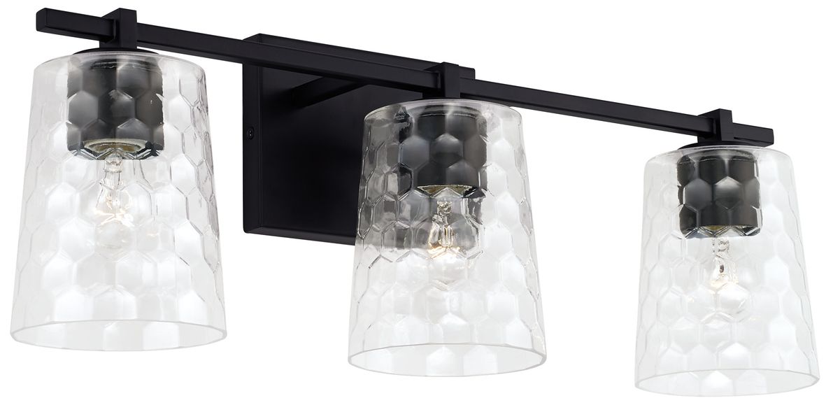 Image 2 Capital Lighting Burke 3 Light Vanity 24" Matte Black