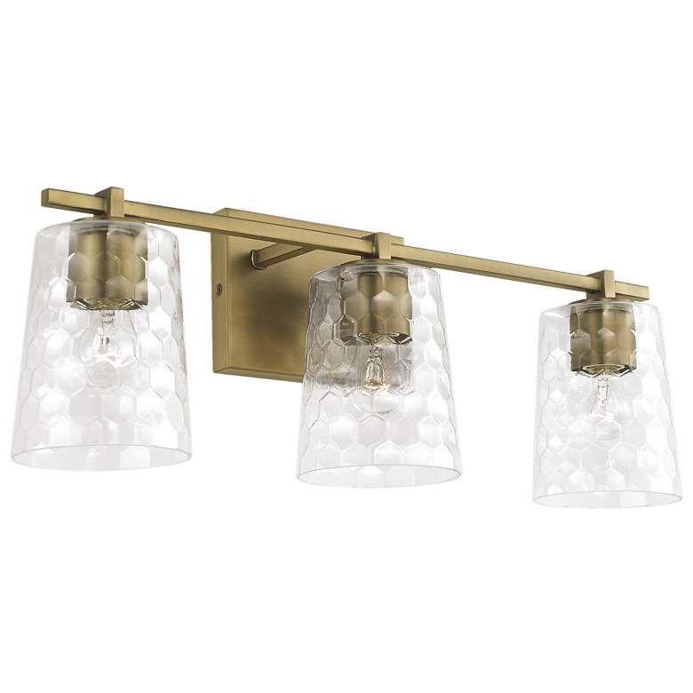 Image 2 Capital Lighting Burke 3 Light Vanity Aged Brass