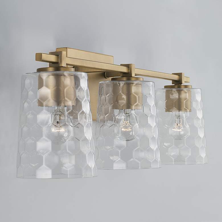 Image 3 Capital Lighting Burke 3 Light Vanity Aged Brass more views