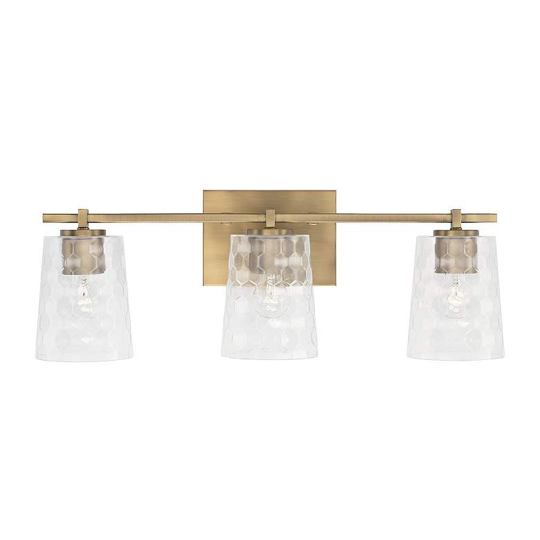 Image 4 Capital Lighting Burke 3 Light Vanity Aged Brass more views