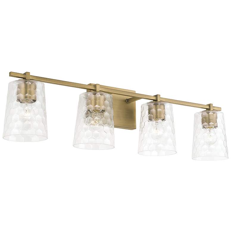 Image 2 Capital Lighting Burke 4 Light Vanity Aged Brass