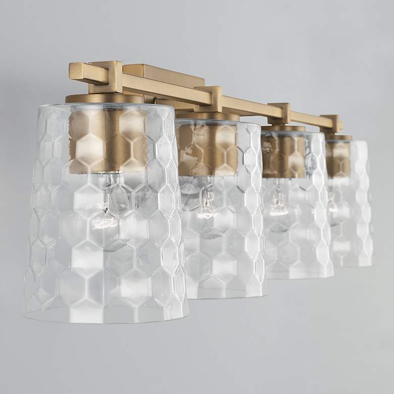 Image 3 Capital Lighting Burke 4 Light Vanity Aged Brass more views