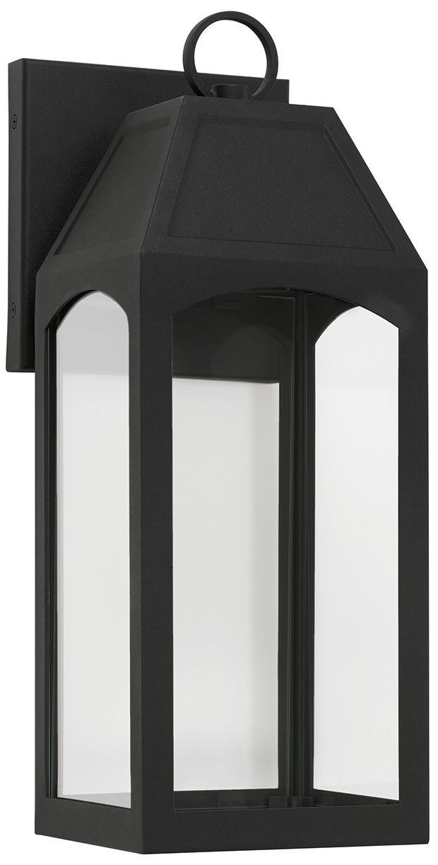 Capital Lighting Burton 1 Light Outdoor LED Wall lantern 6" Black