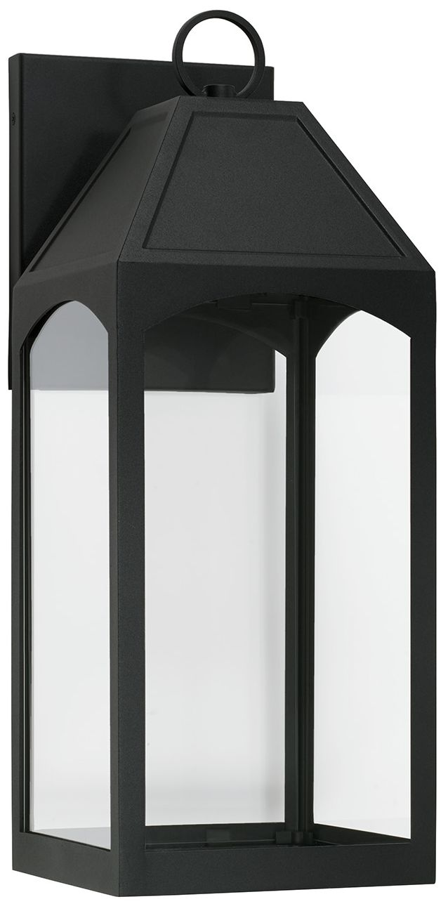 Capital Lighting Burton 1 Light Outdoor LED Wall lantern 7.75" Black