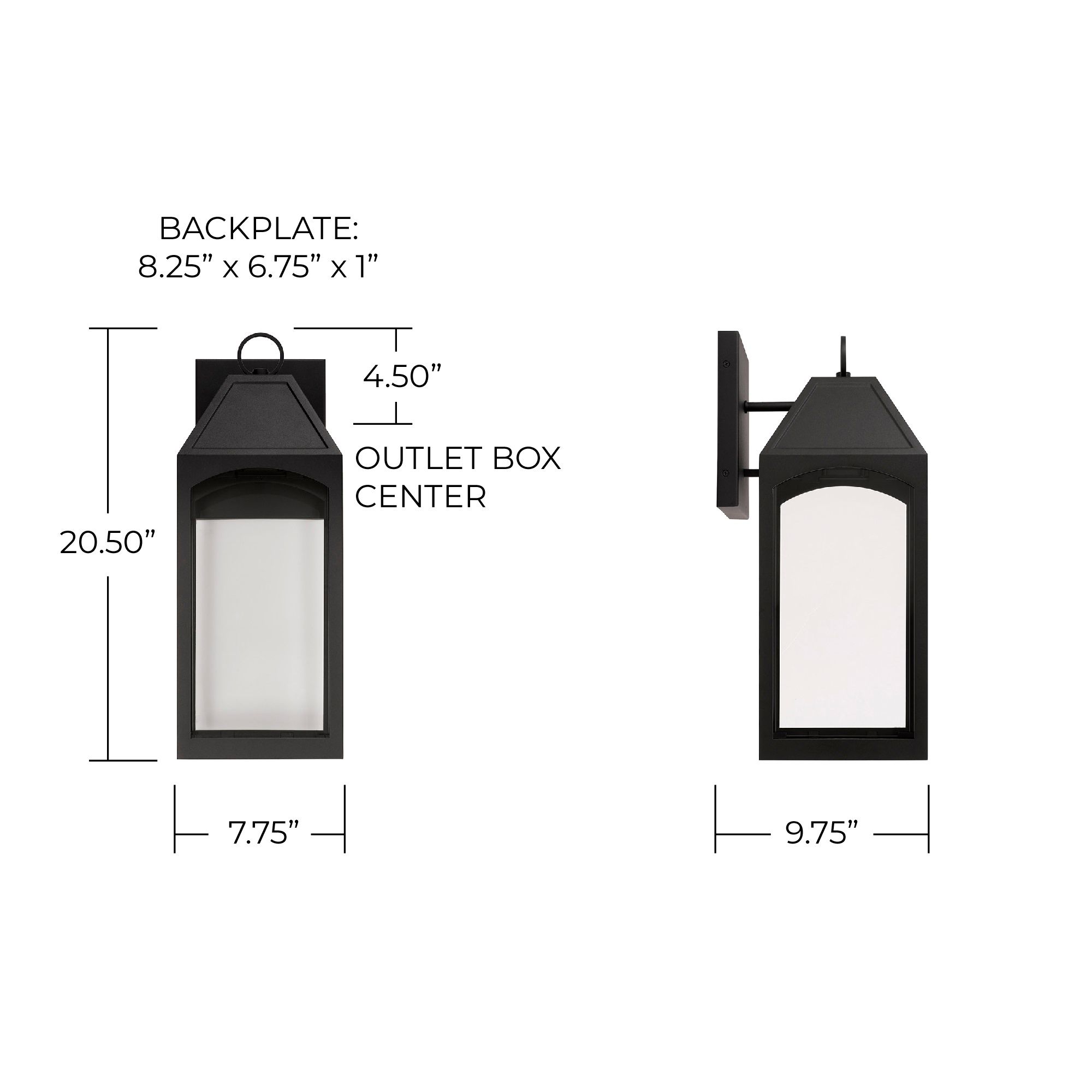 Image 6 Capital Lighting Burton 1 Light Outdoor LED Wall lantern 7.75" Black more views