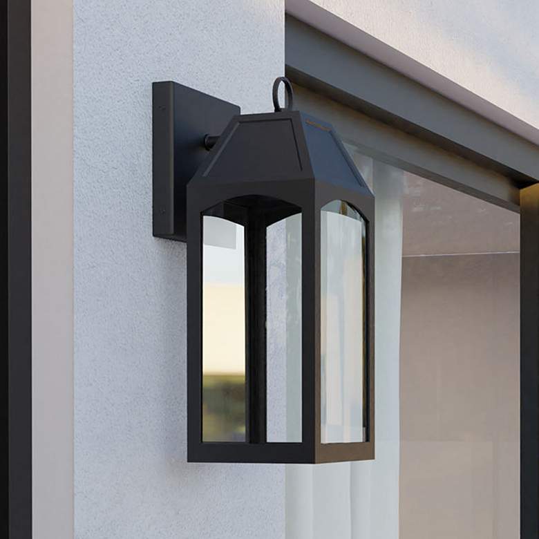 Image 1 Capital Lighting Burton 1 Light Outdoor Wall-Lantern Black