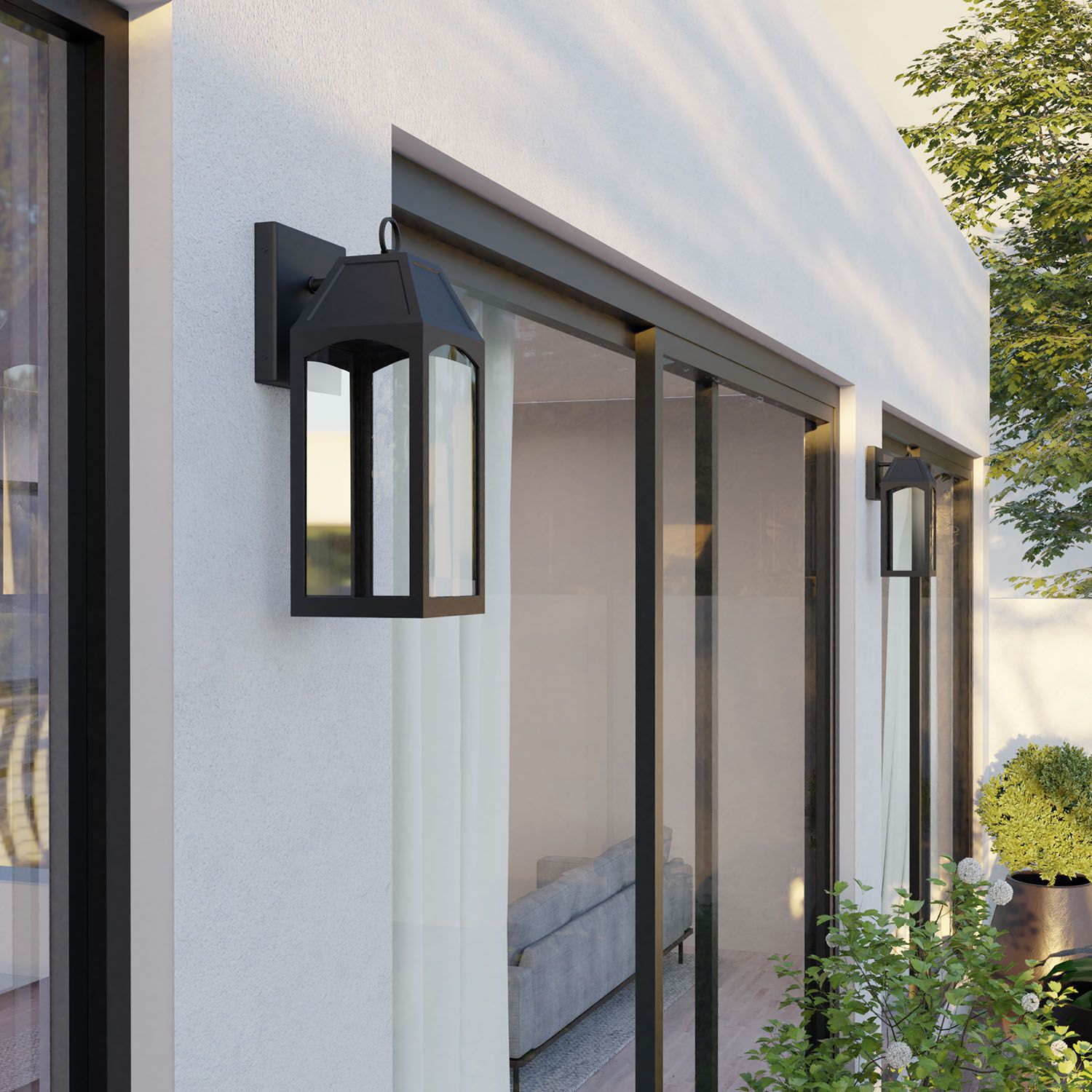 Image 3 Capital Lighting Burton 1 Light Outdoor Wall-Lantern Black more views