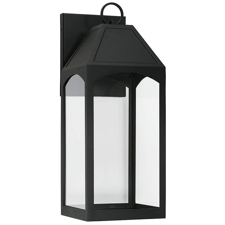 Image 1 Capital Lighting Burton 1 Light Outdoor Wall-Lantern Black