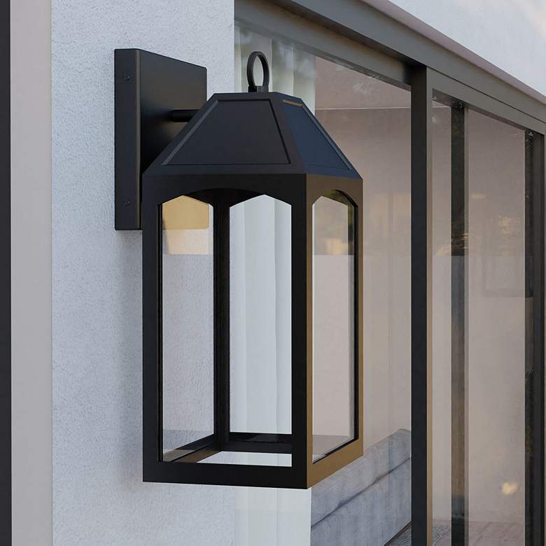 Image 1 Capital Lighting Burton 1 Light Outdoor Wall-Lantern Black