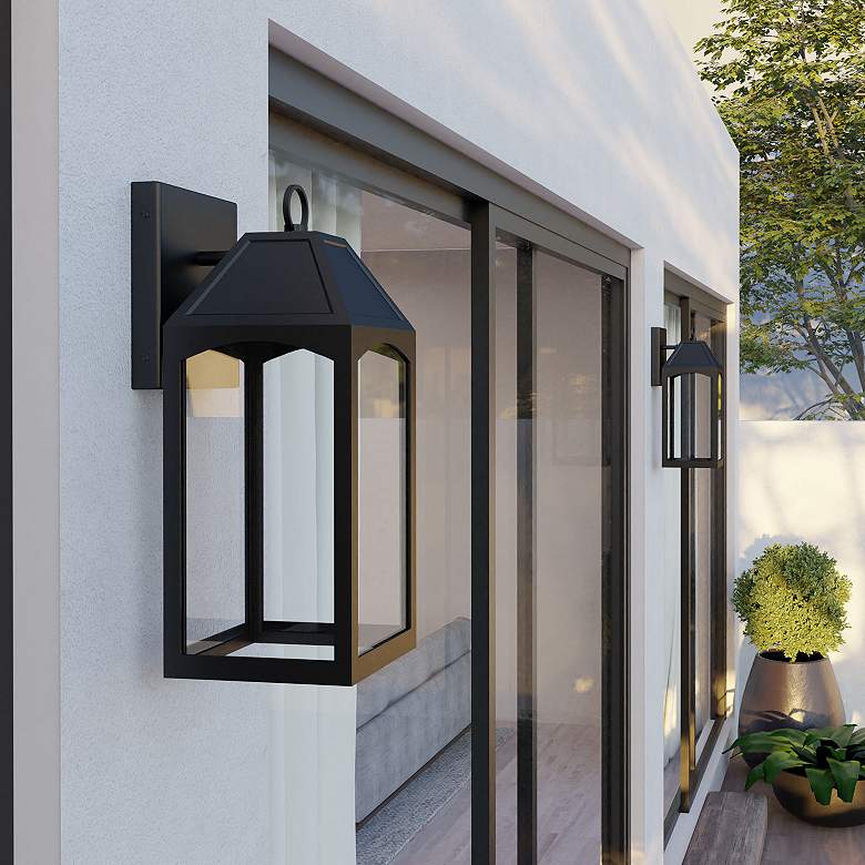 Image 3 Capital Lighting Burton 1 Light Outdoor Wall-Lantern Black more views